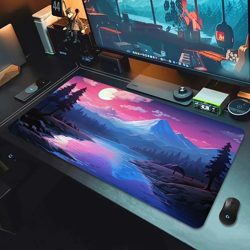 Fantasy Cherry Blossom Tree Mouse Pad Large Computer Keyboard Pads Anime Game Mousepad Game Mats Amazing Landscape XXL Desk Mat