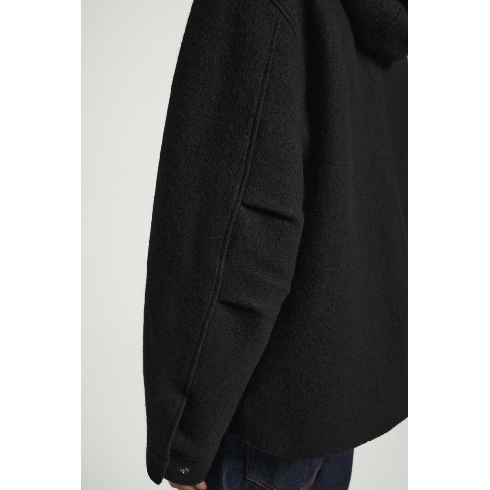 COS Japan Funnel Neck Wool Hooded Jacket