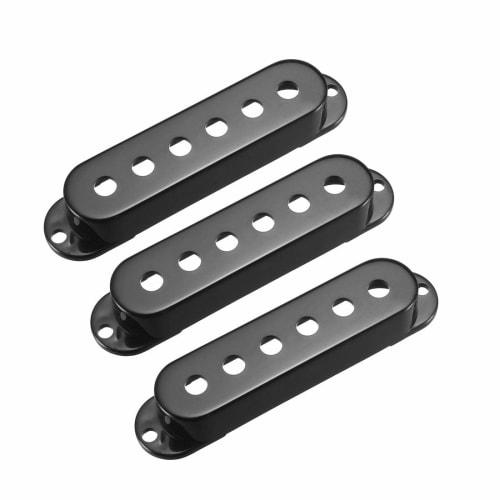 uxcell 50mm Plastic Pickup Covers for Single Coil Guitar Parts, Black, 3 Pieces