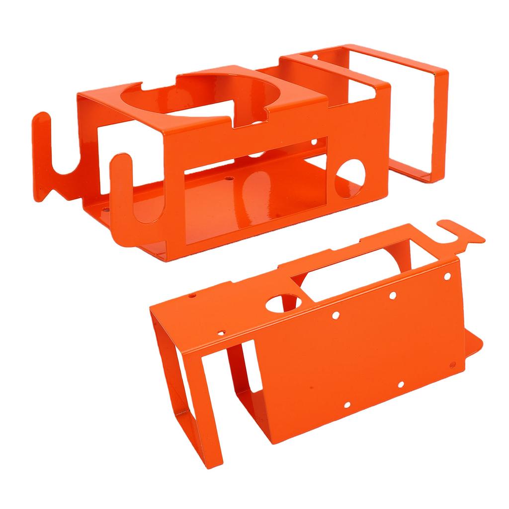 Orange Mug Drink Holder Wall Mounted Mug Cup Holder Multifunctional Metal Storage Bracket for Garage Workshop