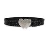 Unisex Jeansgürtel Schwert Rotes Herz Gothic Mode Gürtel Für Frauen Designer Luxus Schwarzer Nieten Punk Accessoire Herren Gürtel Männlich
