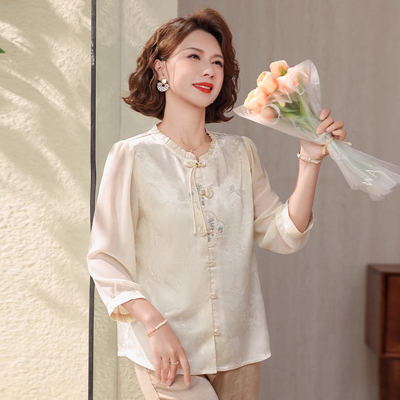 2026 Summer Fashion Slimming Top - Age-Reducing Casual Mother's Shirt