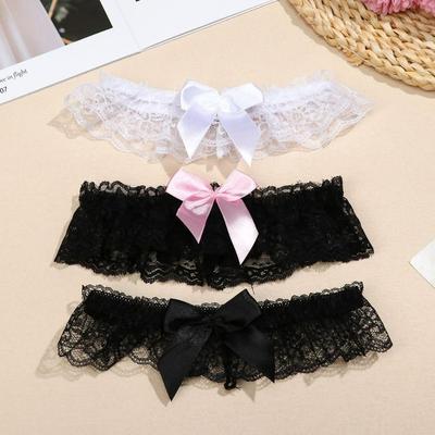 Sexy Thigh Ring Bowknot Lace Elastic Leg Ring Bowknot Leg Loop Wedding Bride Leg Garter Belt Cosplay Party Accessories