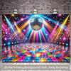 2D background fabric, 1 piece, filled with flashing disco lights, suitable for birthday parties and photography studios