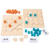 Kids' Arithmetic Battle Board: Fun Addition & Subtraction Game with Blocks for Early Learning