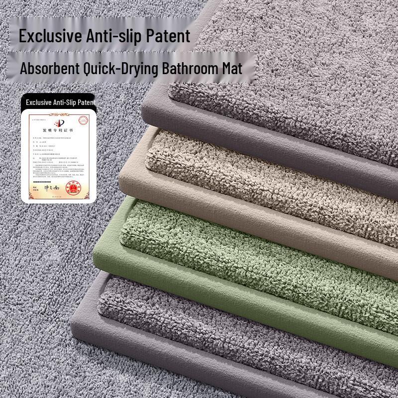Absorbent Patented Non-Slip Bathroom Mat