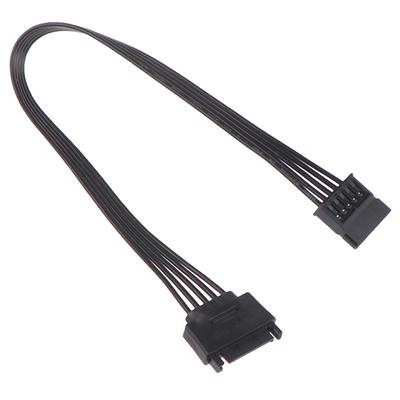 Cabo de Alimentação Sata 15 Pinos Macho para Fêmea 30Cm Cabo de Alimentação para HDD SSD