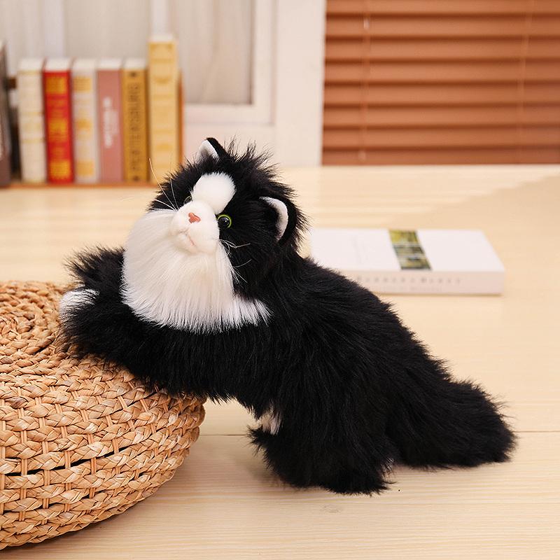 50CM Simulated Ragdoll Cat Plush Toys Soft Stuffed Doll Fluffy Lying Siamese Cat Calico Cat Doll Lovely Pet Accompany Gifts