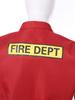 Mens Firefighter Dress Up Costume 4-piece Suit Plastic Helmet Long Sleeve Jacket Coat Pants and Belt Reflective Stripes Set