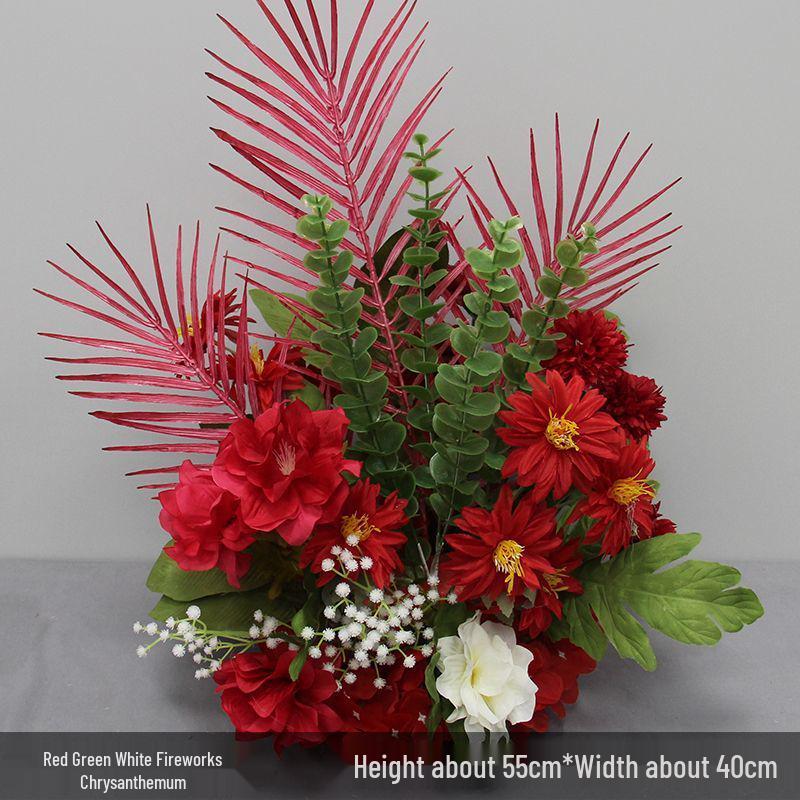 Artificial Wedding Aisle Flower Row: Table & Stage Decoration Simulation Flowers