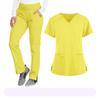 Women's Loose And Comfortable V-neck Short Sleeved Workwear With Top And Beauty Suit Set