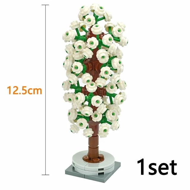 DIY Plant Tree City Bricks Assemble MOC Pine Christmas Tree Model Building Blocks Educational Creative Toys For Children Gifts