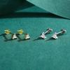 Modian Real 925 Sterling Silver High Quality Mini Cute Triangle Dazzling CZ Stud Earrings For Women Girls Wedding Fine Jewelry