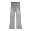Straight jeans men's micro-pull high waist lift gear washing old source spot wholesale