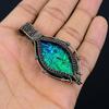 Australian Triplet Opal 999 Copper Wire Wrapped Pendant, Handmade Gemstone Jewelry Pendant Gift For Birthday
