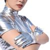Luxurious Shining Enamel Leather Gloves for Women Men Night Club Dancing Wear Fashion Glossy Short Gloves for Parties