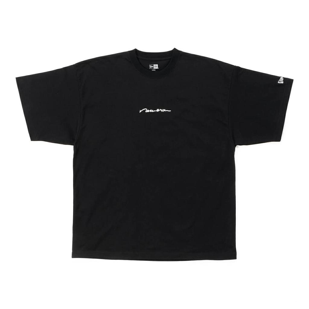 New Era Short Sleeve Oversized Cotton Tee 14566733 NER34A8679 Black M Handwritten Logo ONSPOTZ Exclusive Apparel Oversized New Era Popular Size Trends