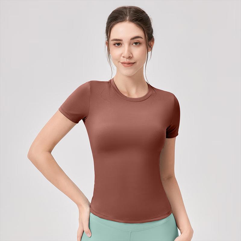 Women s Quick-Dry Seamless Yoga & Fitness T-Shirt L