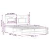 VidaXL Cadre de lit sans matelas chêne marron 150x200 cm 4107018