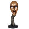 Resin Human Lady Face Showpiece, Medium, 1 Piece, Golden
