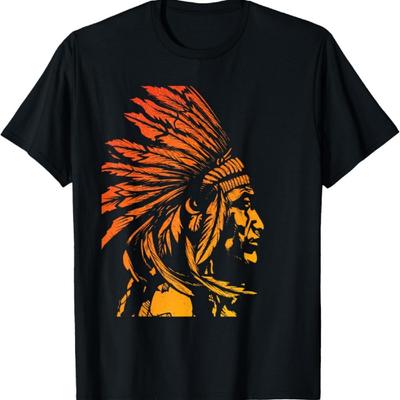 Native American Headdress - Indigenous Indian Land T-Shirt
