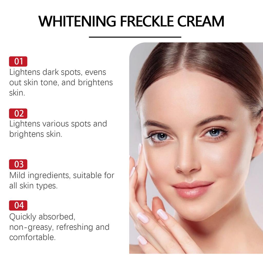 Whitening Freckle Cream;Whitening Cream; Anti-Freckle Cream,Fading Dark Circles, Fine Lines, Revitalizing, Brightening And Moisturizing. 20g