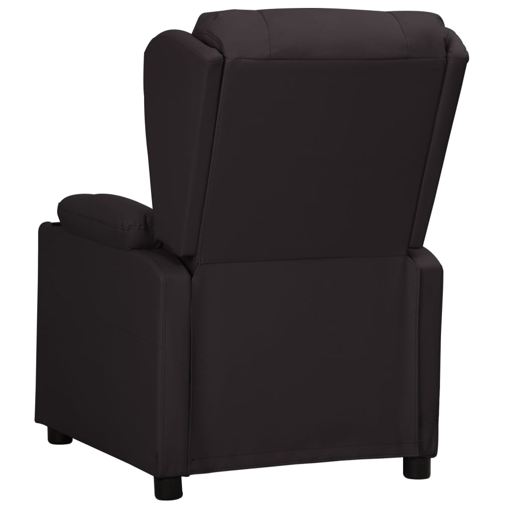 Recliner Chair Black Artificial Leather