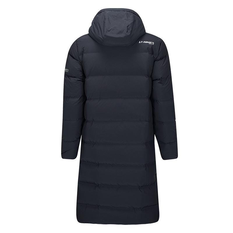 Li Ning Badminton Series Logo Print National Flag Pattern Down Jacket Men Jacket Black AYMT123-1