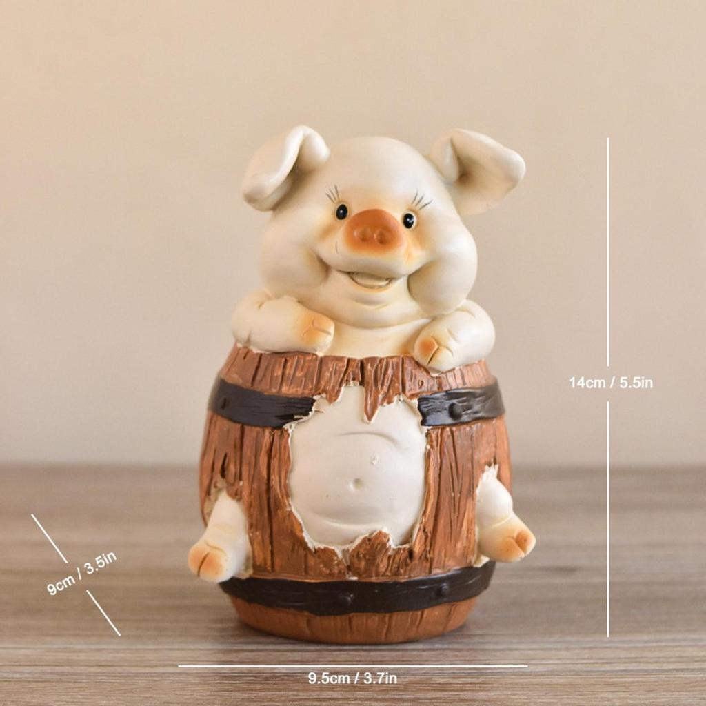 Cute Animal Coin Money Bank Polyresin Ornament Adults and Children Home Decor Cute Piggy Bank Saving Coin Box Pig Money Bank