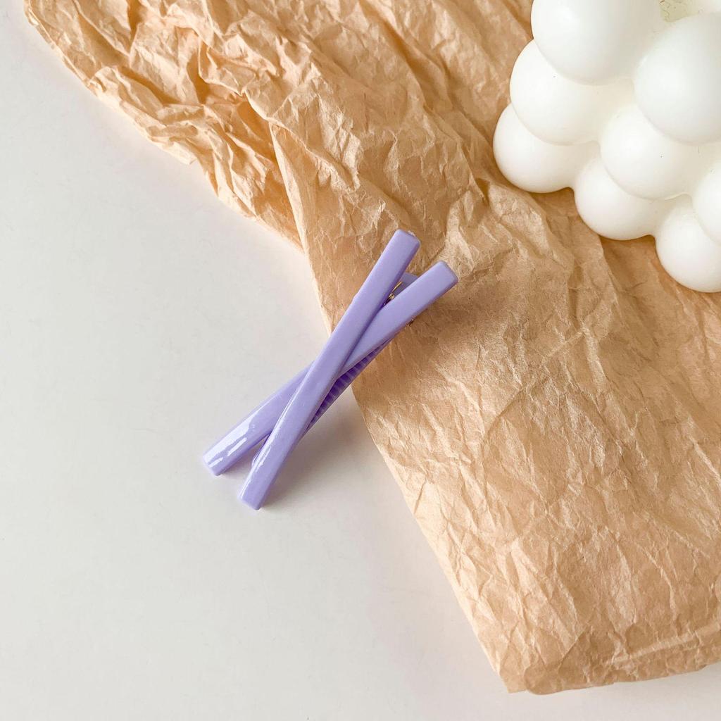 Korean Colorful Hair Clips: Children's Cross Clips & Candy Color DIY Hairpins