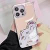 Zhitai Silver-Edged Drip Glue Phone Case for iPhone 12 Pro/16/15/15 Plus - Cute Design