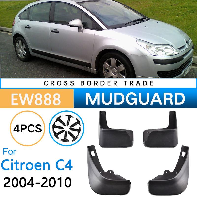 4x Lapače nečistot pro Citroen C4 MK1 2010 2009 2008 2007 2006 2005 2004 Přední zadní kola Zástěrky proti stříkající vodě Lapače bláta Blatníky