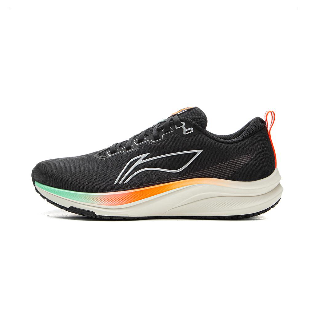 New LINING Red Hare 8 Running Shoes Men's Low top Black/Neon Bright Orange ARPV001-23