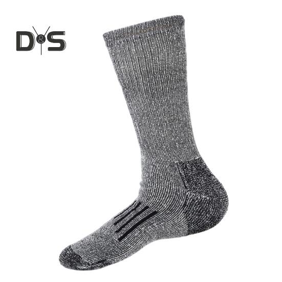1 Pair Unisex Winter Socks High-tube Wool Socks for Hiking Sports Machine Washable Keep Warm Anti-slip Daily Stockings