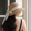 Summer Raffia Sun Hat With Adjustable Ribbon And Wide Brim For Womens Sun Protection