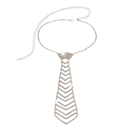 Rhinestone Necktie Adjustable Men Women Wedding Halloween Costumes Cosplay Prom Party Sparkling Rhinestone Tie Fashion Accessories