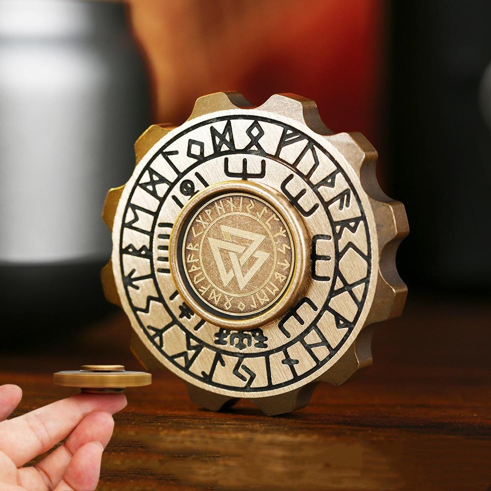 EDC Fingertip Gyroscope Pure Copper Assembled Rotating Finger Adult Stress Relieving Gyroscope Bagua Stress Relieving Toy