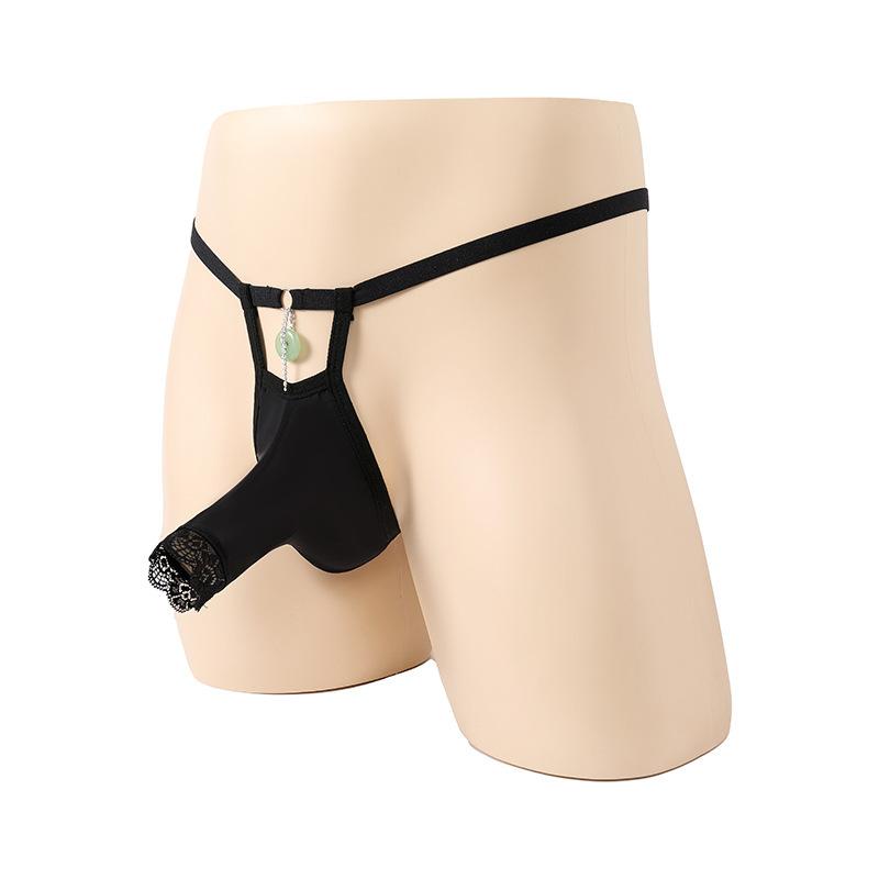 Sissy Lingerie Men'S Sexy Bikini Thong Open Elephant Nose Pouch G-String Open Front Tangas Bulge Enhancing Undies Gay Underpant