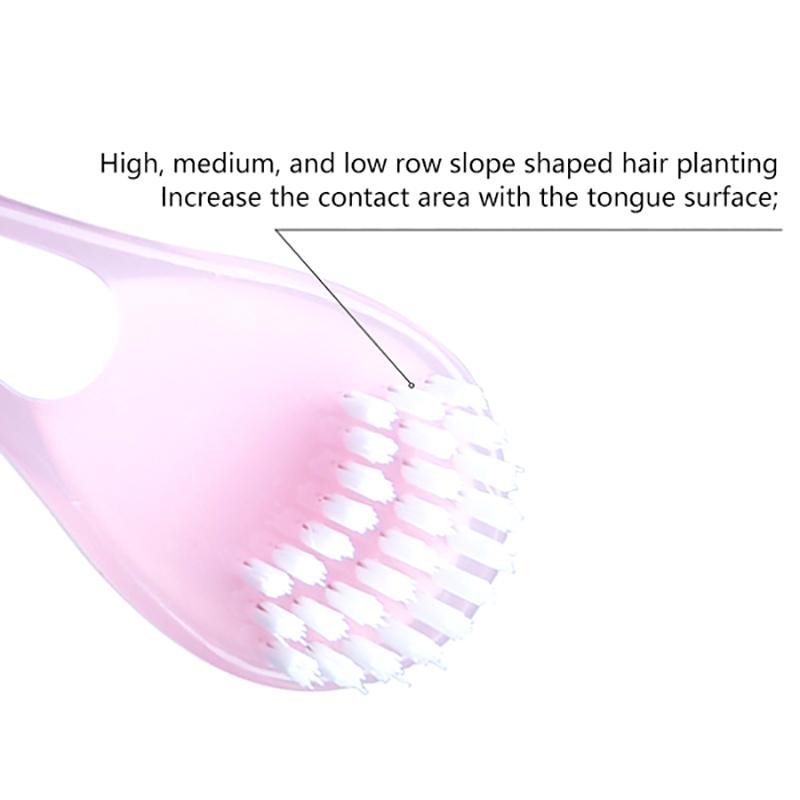1Pcs Double Sided Tongue Coating Cleaner Antibacterial Tongue Scraper Adult Scraper Dual-Purpose For Removing Bad Breath