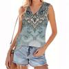 Women's V-neck Fashion Casual Floral Print Summer Vest Top