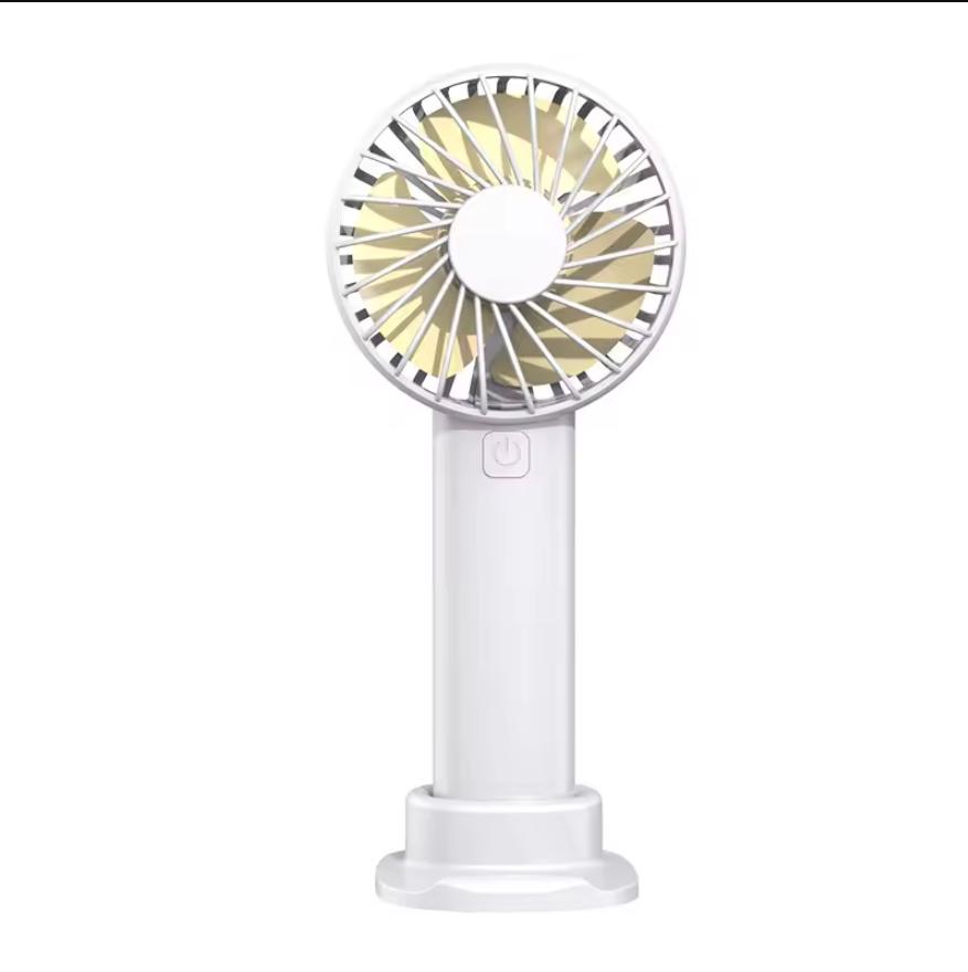 Xiaomi 2026 Rechargeable Strong Wind Handheld Fan Portable Quiet Desktop Air Cooler with Phone Holder Cooling Outdoor Travel