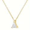 1 Article Fashionable Triangular Pendant Necklace, Minimalist Geometric Jewelry Single Diamond Necklace