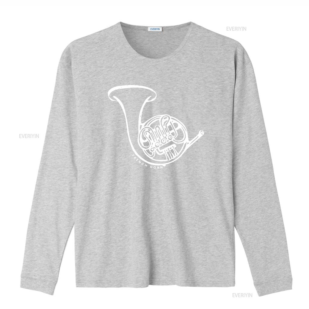 French Horn T Shirt Musician Band Music Lover Instrument Marching vintage Washed designer clothes Top For Everyday Wear Soft