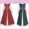 Medieval Renaissance The Lotus Long Sleeves Dresses Cosplay Costume Clothes