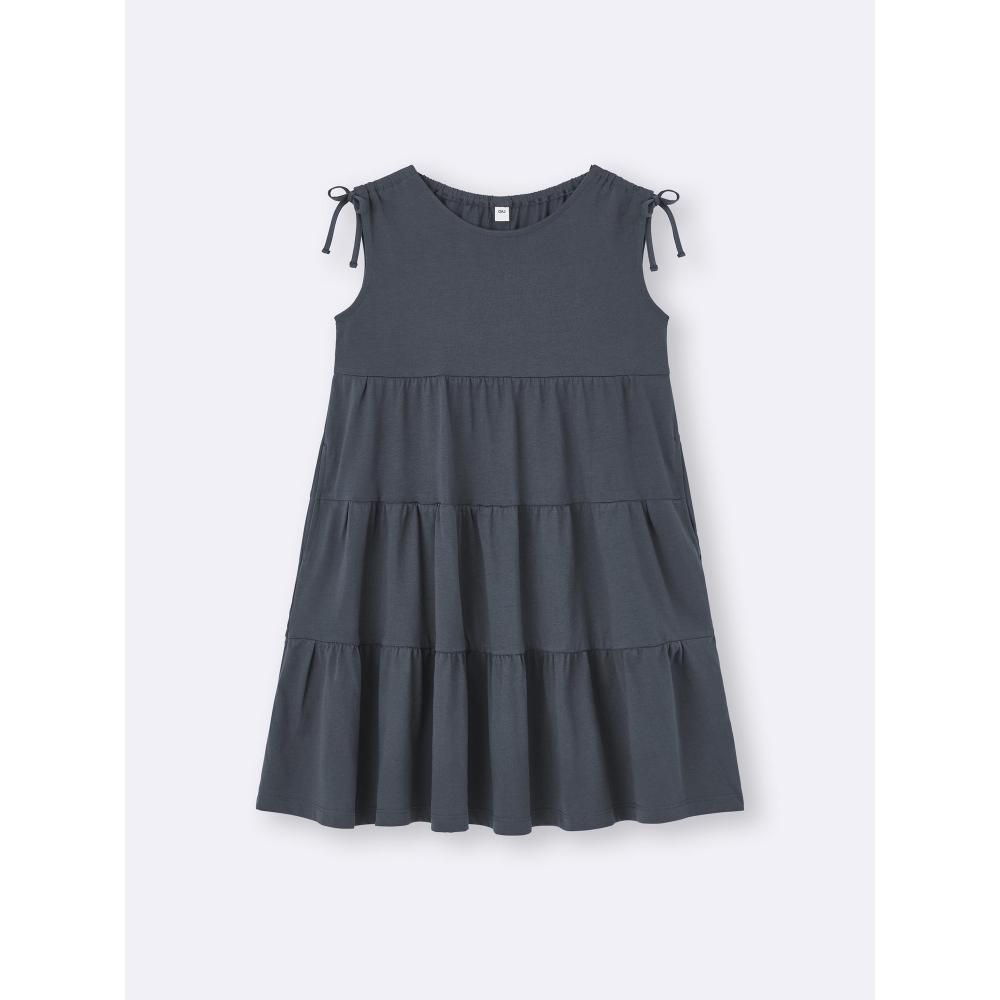 GU by Uniqlo Girls Cut And Sew Tiered Dress