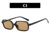 New Retro Square Small Frame Sunglasses Narrow Edge Sunshade Sunglasses for Women Simple Anti Blue Light Computer Eyeglasses