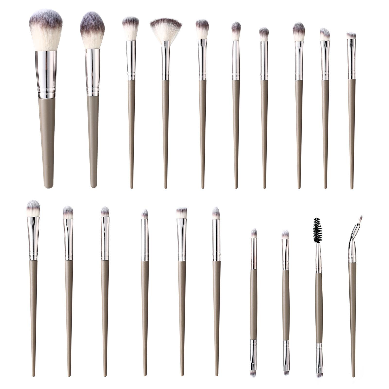

20/30 Piece Set Beauty Tools Combination Large Set Makeup Brushes Beauty Egg Powder Puff Washing Bowl 20Coffee-colored Makeup B
