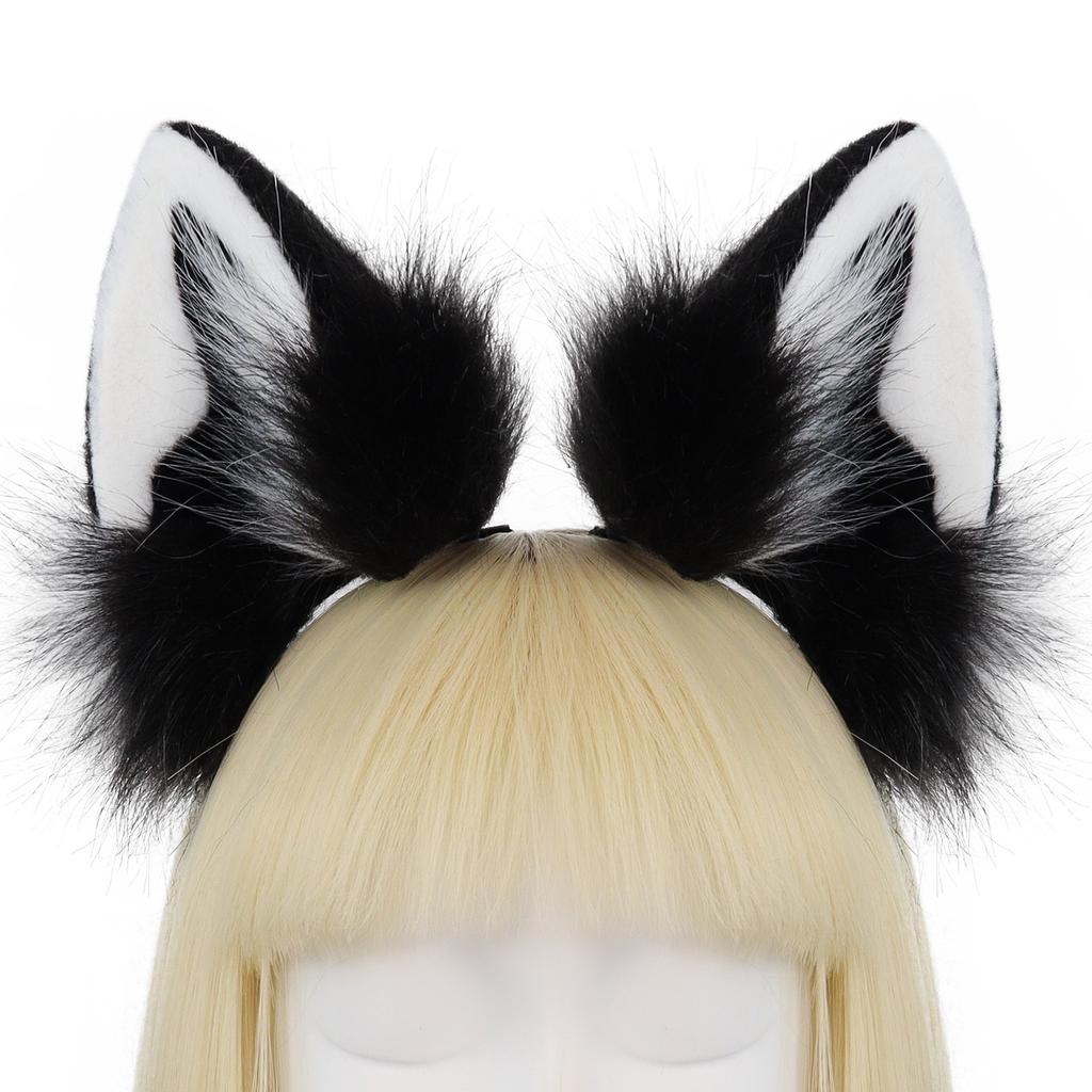 Halloween Handmade Beast Ear Headband Cat Lady Ears Cos Fox Ears Headgear Cute Plush Cat Ears Headband