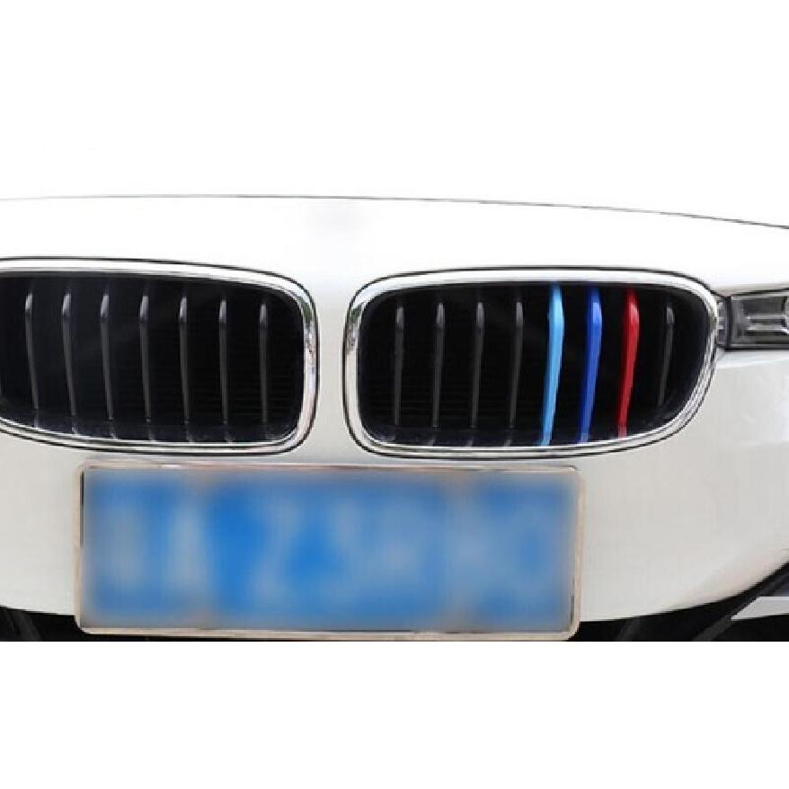 For BMW 3-Series F30 2013 2014-2019 Front Bumper Mesh Grill Grille Strip 3PCS