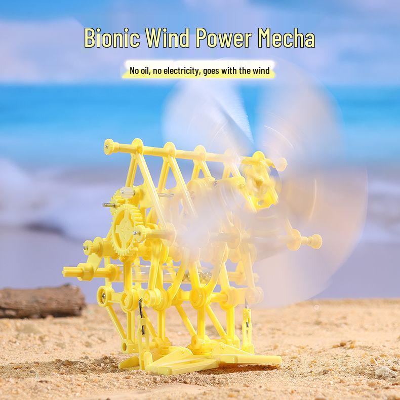 Wind-Powered DIY Bipedal Robot Kit for Students: Creative Science Experiment Puzzle Toy